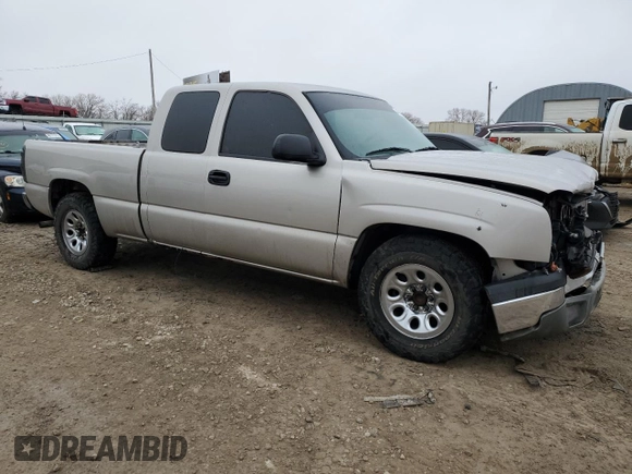 2005 Chevrolet Silverado 1500 LS with VIN 2GCEC19TX51207426, listed as a Copart auction lot 44393255 with 259,005 mi miles and Salvage Title. Bid and sale history available at DreamBid. Image 4.