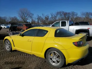 2004 Mazda RX-8 z VIN JM1FE173140109977, wystawiony jako Copart lot #48689145 z przebiegiem 96 086 mil mil oraz Czysty tytuł • Clean title. Historia ofert i sprzedaży dostępna na DreamBid. Obrazek 2.