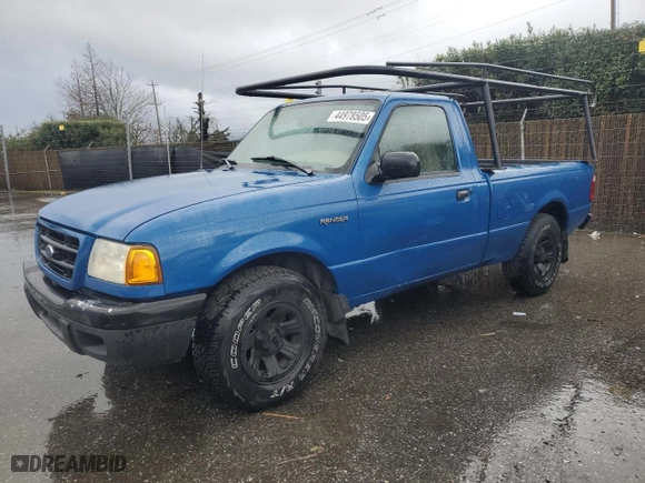 2001 Ford Ranger XL with VIN 1FTYR10C21TA05175, listed as a Copart auction lot 44978505 with 153,317 mi miles and Salvage Title. Bid and sale history available at carsss.com. Image 1.