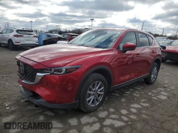 2023 Mazda CX-5 S Preferred with VIN JM3KFBCM7P0266277, listed as a Copart auction lot 47000455 with 22,792 mi miles and Salvage Title. Bid and sale history available at carsss.com. Image 1.