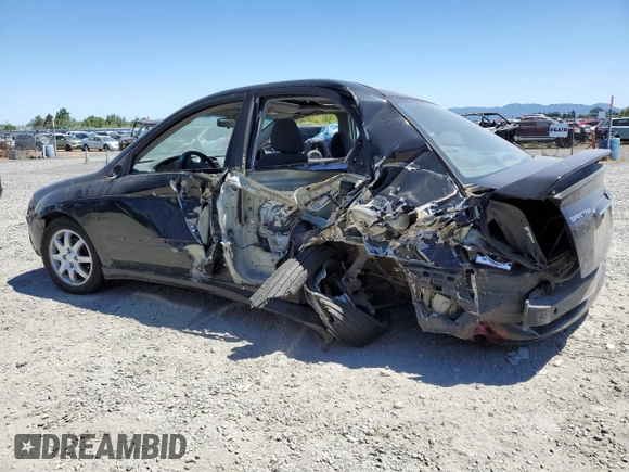 2005 Kia Spectra LX with VIN KNAFE121255156796, listed as a Copart auction lot 58595684 with 197,792 mi miles and Salvage Title. Bid and sale history available at carsss.com. Image 2.
