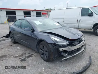 2023 Tesla Model 3 with VIN 5YJ3E1EAXPF434783, listed as a IAAI auction lot 42396072 with 17,054 mi miles and . Bid and sale history available at DreamBid. Image 1.