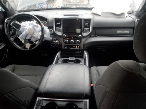 2021 Ram 1500 Big Horn with VIN 1C6SRFBT7MN729234, listed as a Copart auction lot 46861725 with 44,789 mi miles and Salvage Title. Bid and sale history available at carsss.com. Image 8.