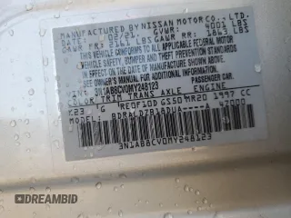 2021 Nissan Sentra SV z VIN 3N1AB8CV0MY248123, wystawiony jako Copart lot #56487875 z przebiegiem 71 567 mil mil oraz Czysty tytuł • Clean title. Historia ofert i sprzedaży dostępna na DreamBid. Obrazek 12.
