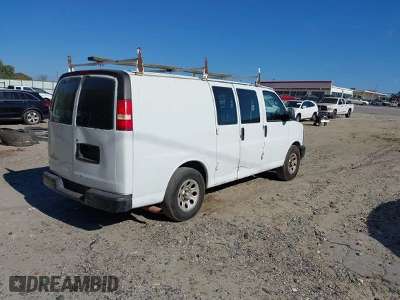 2010 Chevrolet Express Cargo Van with VIN 1GCUGADX3A1131204, listed as a IAAI auction lot 40709065 with 312,430 mi miles. Bid and sale history available at carsss.com. Image 4.