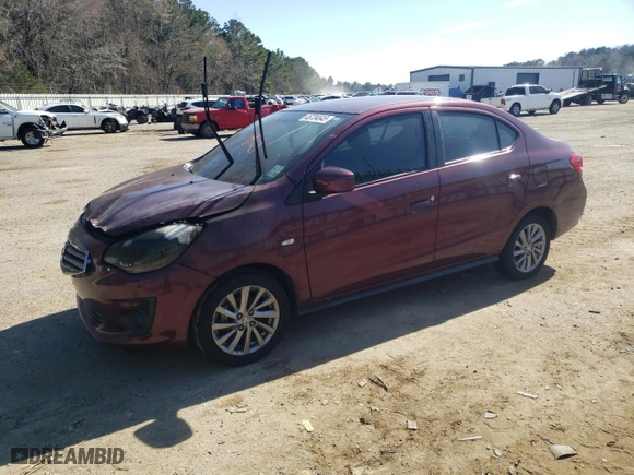 2019 Mitsubishi Mirage G4 ES with VIN ML32F3FJ6KHF16706, listed as a Copart auction lot 46734645 with 0 mi miles and Salvage Title. Bid and sale history available at carsss.com. Image 1.