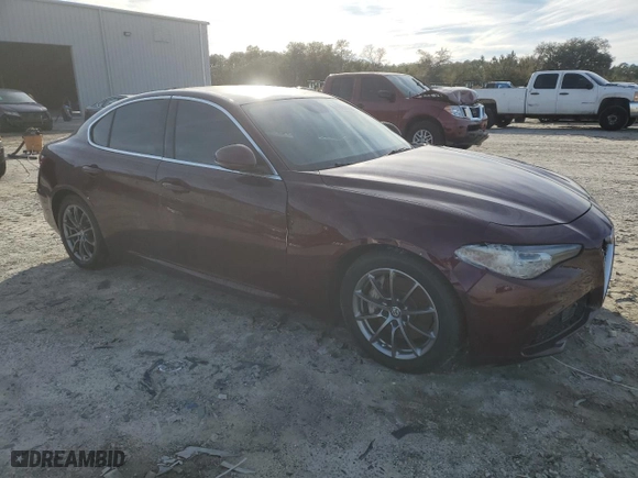 2018 Alfa Romeo Giulia with VIN ZARFAEBN2J7577821, listed as a Copart auction lot 89363685 with 0 mi miles and Non Repairable. Bid and sale history available at carsss.com. Image 4.