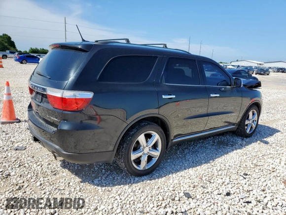 2011 Dodge Durango Citadel with VIN 1D4SD5GT7BC613523, listed as a Copart auction lot 57176925 with 174,702 mi miles and Salvage title. Bid and sale history available at DreamBid. Image 3.