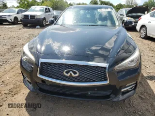 2014 Infiniti Q50 Sport with VIN JN1BV7AR1EM681398, listed as a Copart auction lot 80854494 with 128,127 mi miles and Salvage title. Bid and sale history available at DreamBid. Image 5.