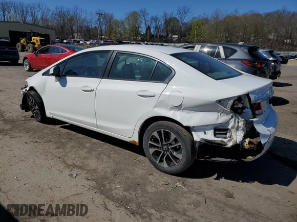 2013 Honda Civic EX with VIN 19XFB2F84DE275221, listed as a Copart auction lot 53541895 with 121,047 mi miles and Salvage Title. Bid and sale history available at DreamBid. Image 2.