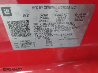 2018 Chevrolet Silverado 1500 LT with VIN 1GCVKREC3JZ170745, listed as a IAAI auction lot 41590416 with 124,577 mi miles. Bid and sale history available at carsss.com. Image 9.
