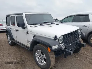 2021 Jeep Wrangler Unlimited Sport Altitude with VIN 1C4HJXDG8MW524502, listed as a IAAI auction lot 39941286 with 72,426 mi miles and . Bid and sale history available at DreamBid. Image 1.