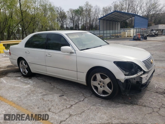 2005 Lexus LS 430 with VIN JTHBN36F250182474, listed as a Copart auction lot 54141425 with 177,907 mi miles and Salvage Title. Bid and sale history available at carsss.com. Image 4.