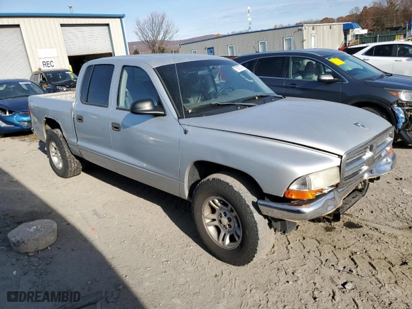 2004 Dodge Dakota SLT with VIN 1D7HL48K24S721847, listed as a Copart auction lot 77673774 with 0 mi miles and Salvage Title. Bid and sale history available at carsss.com. Image 4.