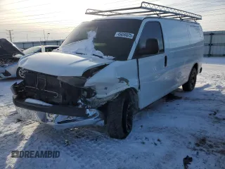 2013 Chevrolet Express Cargo Van with VIN 1GCWGFCA4D1162453, listed as a Copart auction lot 45656625 with 162,046 mi miles and Salvage Title. Bid and sale history available at carsss.com. Image 1.