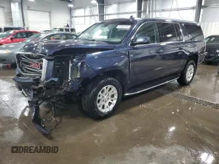 2019 GMC Yukon XL SLT with VIN 1GKS2GKC0KR302605, listed as a Copart auction lot 47455735 with 118,019 mi miles and Salvage Title. Bid and sale history available at carsss.com. Image 1.