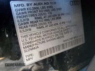 2023 Audi Q7 Premium Plus with VIN WA1LCBF73PD010023, listed as a Copart auction lot 88778615 with 16,038 mi miles and Salvage title. Bid and sale history available at DreamBid. Image 12.