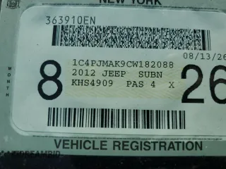 2012 Jeep Liberty Sport with VIN 1C4PJMAK9CW182088, listed as a Copart auction lot 61964575 with 107,911 mi miles and Salvage title. Bid and sale history available at DreamBid. Image 13.