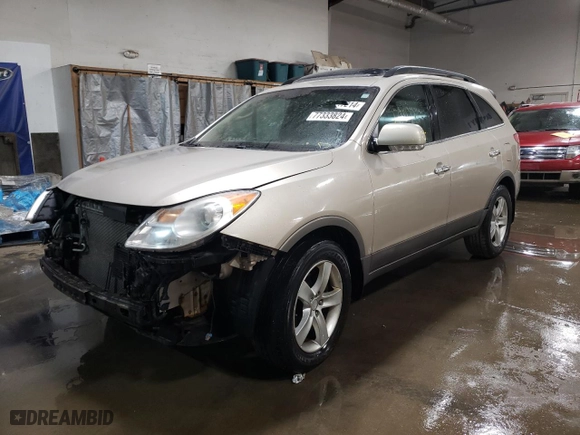 2008 Hyundai Veracruz GLS with VIN KM8NU73C68U073429, listed as a Copart auction lot 77333824 with 165,820 mi miles and Salvage Title. Bid and sale history available at carsss.com. Image 1.