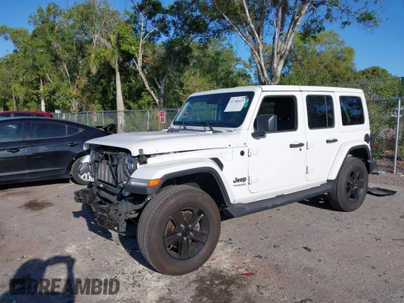 2020 Jeep Wrangler Unlimited Sahara High Altitude with VIN 1C4HJXEG7LW259911, listed as a IAAI auction lot 41786013 with 47,936 mi miles and . Bid and sale history available at DreamBid. Image 17.