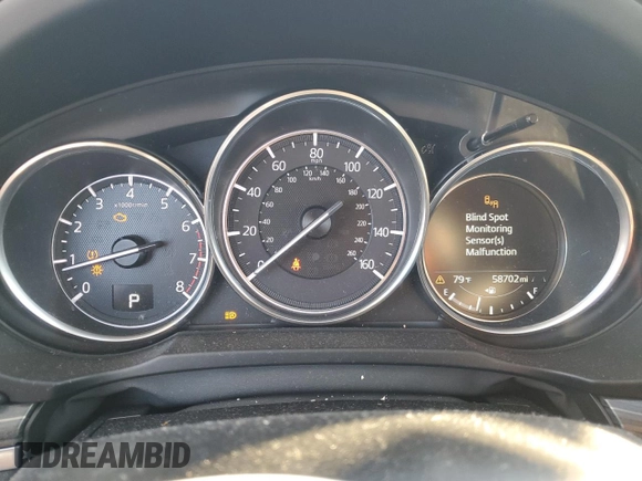 2018 Mazda CX-5 Grand Touring with VIN JM3KFBDMXJ0318474, listed as a Copart auction lot 46438545 with 58,702 mi miles and Salvage Title. Bid and sale history available at DreamBid. Image 9.