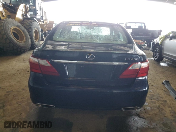 2011 Lexus LS 460 with VIN JTHBL5EF0B5103529, listed as a Copart auction lot 45342245 with 55,079 mi miles and Salvage title. Bid and sale history available at DreamBid. Image 6.