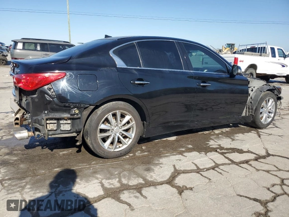 2015 Infiniti Q50 Premium with VIN JN1BV7AP8FM336966, listed as a Copart auction lot 50609175 with 100,564 mi miles and Salvage Title. Bid and sale history available at carsss.com. Image 3.
