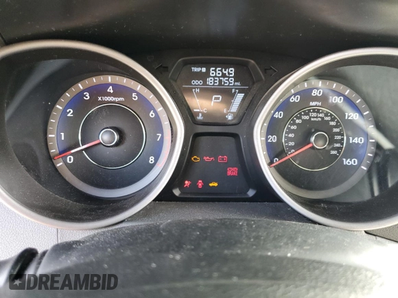 2013 Hyundai Elantra Limited with VIN KMHDH4AEXDU554233, listed as a Copart auction lot 56583285 with 183,759 mi miles and Clean Title. Bid and sale history available at DreamBid. Image 9.