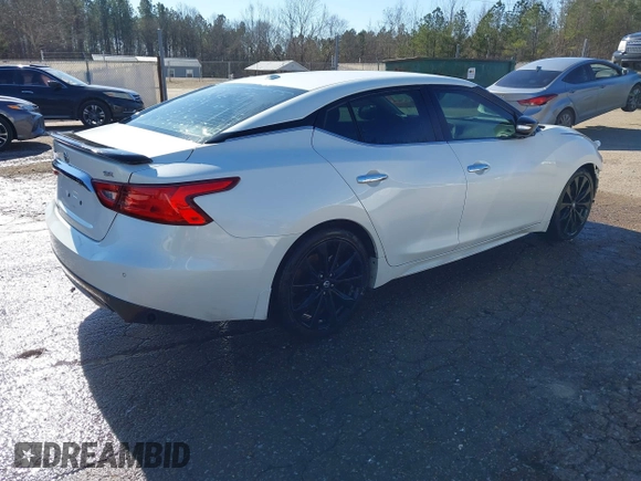2017 Nissan Maxima SV with VIN 1N4AA6AP8HC418905, listed as a IAAI auction lot 41248444 with 95,287 mi miles and . Bid and sale history available at DreamBid. Image 4.