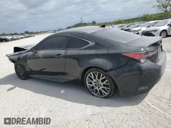 2019 Lexus RC with VIN JTHS85BC9K5005031, listed as a Copart auction lot 43927045 with 63,590 mi miles and Non Repairable. Bid and sale history available at carsss.com. Image 2.
