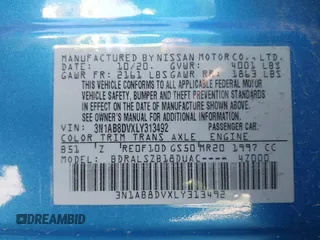 2020 Nissan Sentra SR with VIN 3N1AB8DVXLY313492, listed as a IAAI auction lot 41682275 with 33,024 mi miles and . Bid and sale history available at DreamBid. Image 9.