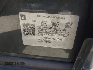 2018 Chevrolet Bolt EV Premier z VIN 1G1FX6S04J4116505, wystawiony jako IAAI lot #42258808 z przebiegiem 103 089 mil mil oraz . Historia ofert i sprzedaży dostępna na DreamBid. Obrazek 9.
