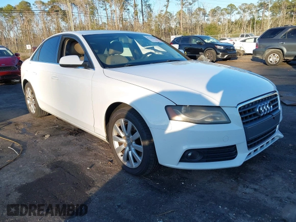 2012 Audi A4 2.0T Premium with VIN WAUAFAFL8CA119534, listed as a IAAI auction lot 41489063 with 185,443 mi miles. Bid and sale history available at carsss.com. Image 1.