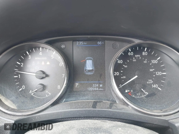 2019 Nissan Rogue SV with VIN KNMAT2MTXKP506487, listed as a IAAI auction lot 41834948 with 139,984 mi miles. Bid and sale history available at carsss.com. Image 7.