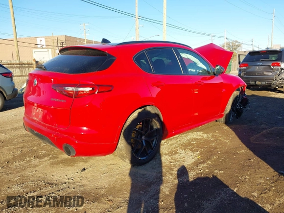 2020 Alfa Romeo Stelvio Sport with VIN ZASPAKAN8L7C87219, listed as a IAAI auction lot 40842412 with 0 mi miles. Bid and sale history available at carsss.com. Image 4.