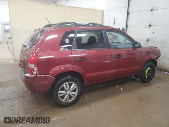 2009 Hyundai Tucson GLS with VIN KM8JM12B99U002621, listed as a Copart auction lot 72381084 with 183,797 mi miles and Clean Title. Bid and sale history available at carsss.com. Image 3.