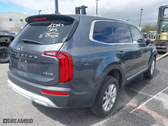 2020 Kia Telluride LX with VIN 5XYP24HC1LG053769, listed as a IAAI auction lot 41191650 with 24,768 mi miles. Bid and sale history available at carsss.com. Image 4.