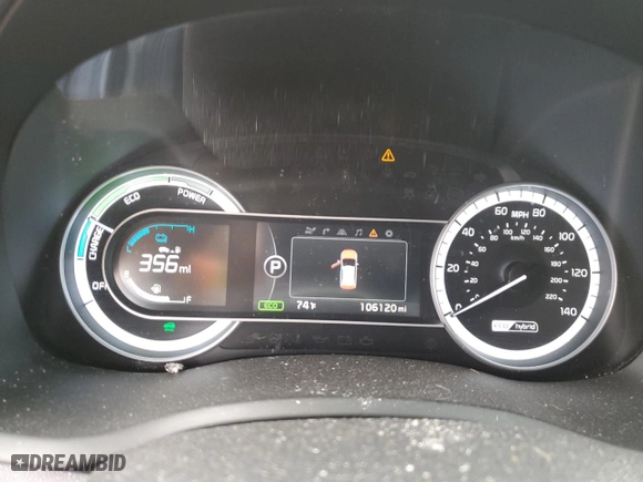 2018 Kia Niro Touring with VIN KNDCE3LC0J5124215, listed as a Copart auction lot 43737615 with 106,120 mi miles and Salvage Title. Bid and sale history available at carsss.com. Image 9.