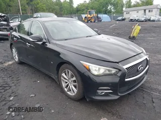 2014 Infiniti Q50 Premium z VIN JN1BV7AR3EM697330, wystawiony jako IAAI lot #42536087 z przebiegiem 231 222 mil mil oraz . Historia ofert i sprzedaży dostępna na DreamBid. Obrazek 1.
