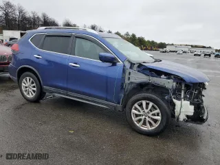 2017 Nissan Rogue SV with VIN KNMAT2MV3HP612239, listed as a Copart auction lot 52097055 with 124,804 mi miles and Salvage Title. Bid and sale history available at carsss.com. Image 4.