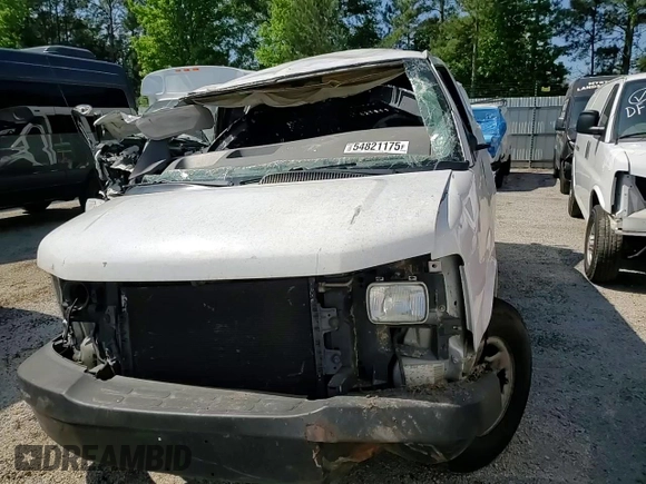 2005 Chevrolet Express Cargo with VIN 1GCFG15X351197863, listed as a Copart auction lot 54821175 with Not provided miles and Salvage title. Bid and sale history available at DreamBid. Image 14.