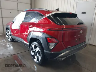 2024 Hyundai Kona Limited with VIN KM8HECA39RU167604, listed as a IAAI auction lot 41595060 with 15,944 mi miles. Bid and sale history available at carsss.com. Image 3.
