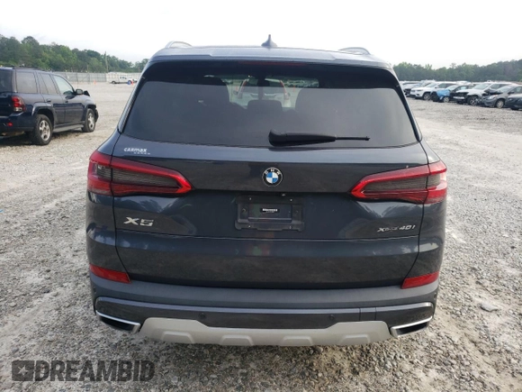 2019 BMW X5 xDrive40i with VIN 5UXCR6C53KLK82812, listed as a Copart auction lot 57246935 with Not provided miles and Salvage title. Bid and sale history available at DreamBid. Image 6.