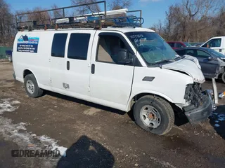 2012 GMC Savana Cargo Van with VIN 1GTW7GCA2C1167106, listed as a IAAI auction lot 41379838 with 1 mi miles. Bid and sale history available at carsss.com. Image 1.