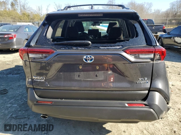 2023 Toyota RAV4 Hybrid XLE with VIN JTMRWRFVXPD186887, listed as a Copart auction lot 46419525 with 16,435 mi miles and Salvage Title. Bid and sale history available at carsss.com. Image 6.