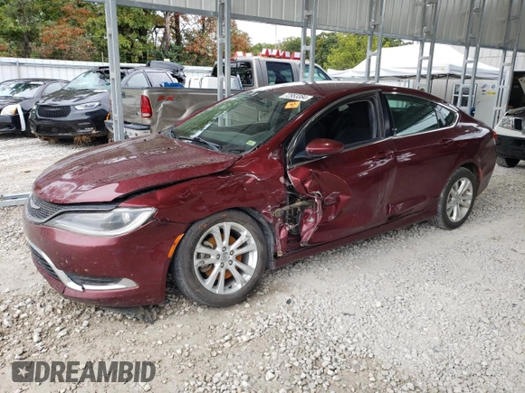 2015 Chrysler 200 Limited z VIN 1C3CCCAB4FN533300, wystawiony jako Copart lot #72953384 z przebiegiem Nie podano mil oraz Szkoda całkowita • Salvage title. Historia ofert i sprzedaży dostępna na DreamBid. Obrazek 1.