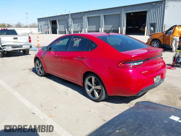 2014 Dodge Dart GT with VIN 1C3CDFEB5ED798644, listed as a IAAI auction lot 41776390 with 114,939 mi miles. Bid and sale history available at carsss.com. Image 3.