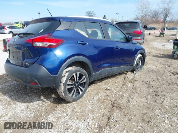 2019 Nissan Kicks S with VIN 3N1CP5CU9KL537043, listed as a IAAI auction lot 41766823 with Not Provided miles. Bid and sale history available at carsss.com. Image 4.