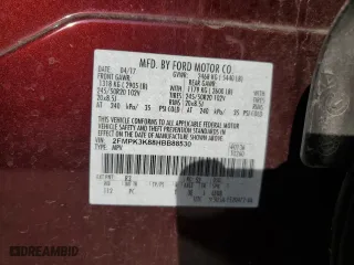 2017 Ford Edge Titanium with VIN 2FMPK3K88HBB88530, listed as a Copart auction lot 49213195 with 128,660 mi miles and Salvage Title. Bid and sale history available at carsss.com. Image 13.