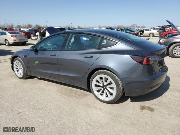 2022 Tesla Model 3 Long Range with VIN 5YJ3E1EB2NF350463, listed as a Copart auction lot 47933085 with 9,527 mi miles and Salvage Title. Bid and sale history available at carsss.com. Image 2.